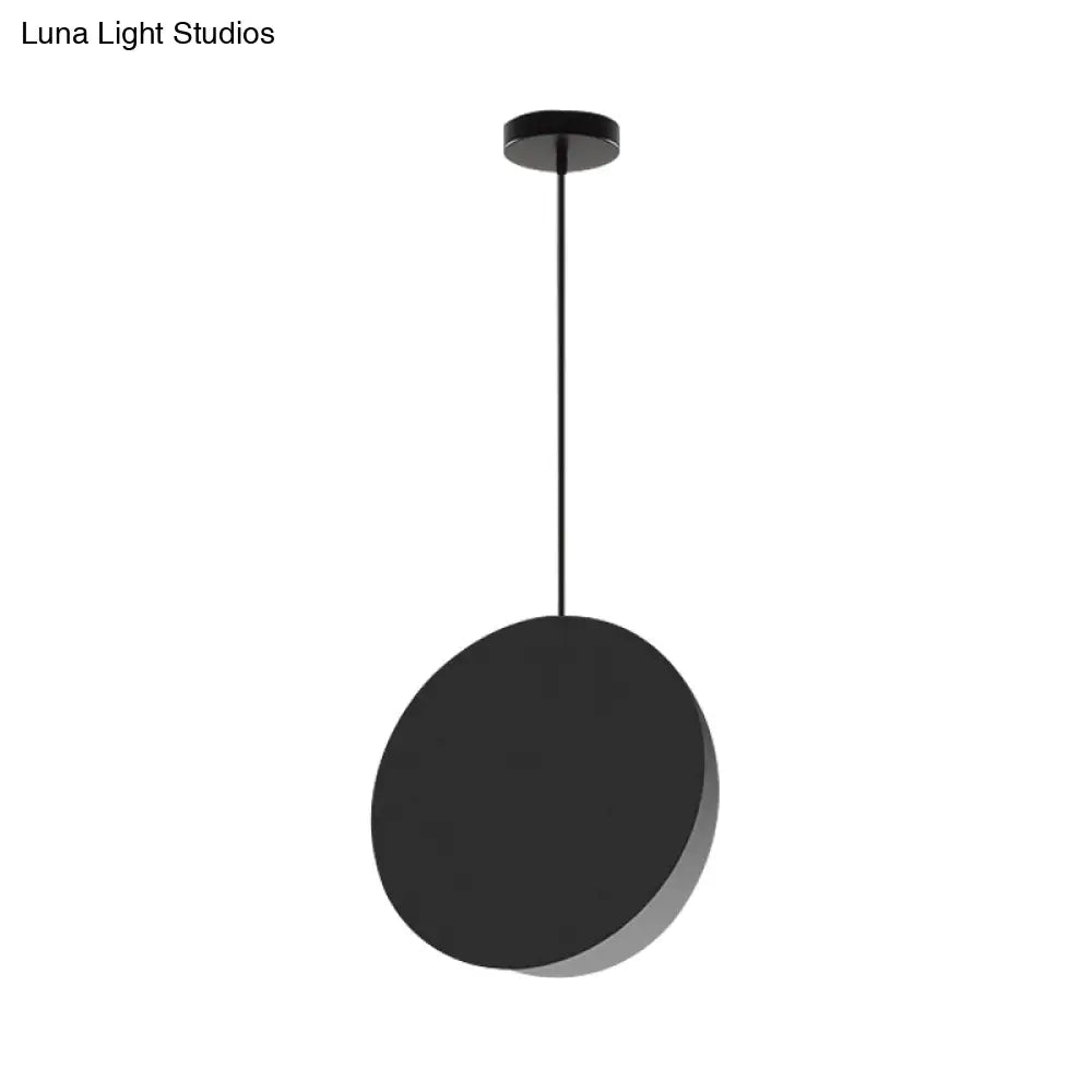 8/12W Modern Nordic Style Metal Pendant Lamp - 1 Light Black/Grey/White