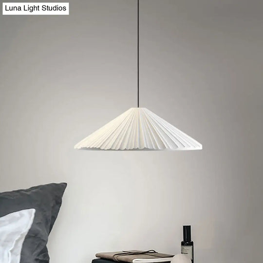 1-Head Nordic Style Pendant Light: 12.5/16.5 W Ribbed Design Blue/Pink/White Resin Bedroom Hanging