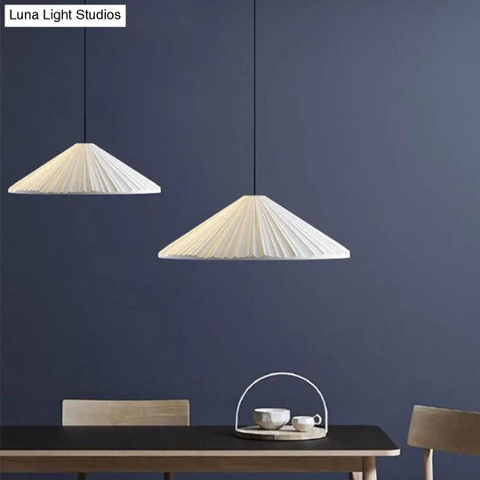 1-Head Nordic Style Pendant Light: 12.5/16.5 W Ribbed Design Blue/Pink/White Resin Bedroom Hanging