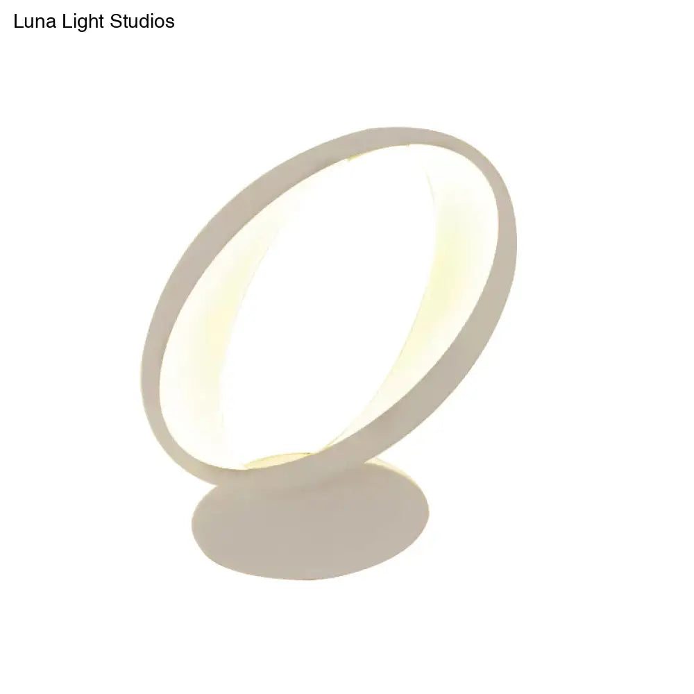 Modern Oval Acrylic Wall Light For Dining Room - White/Warm Sconce