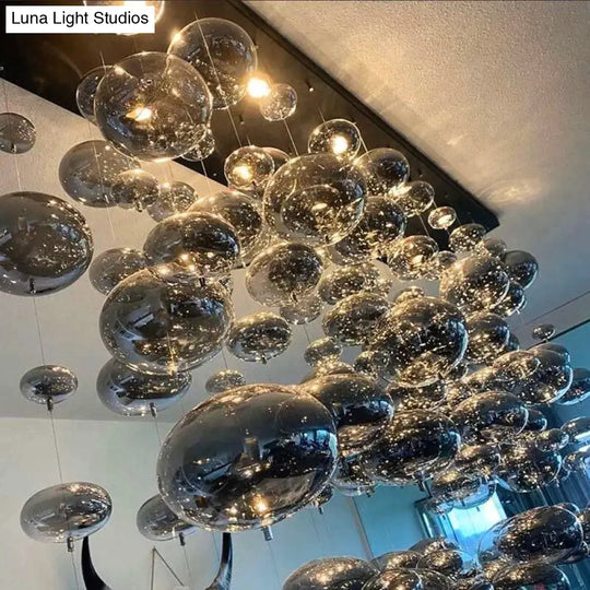 Modern Oval Bubble Ball Led Chandelier Lighting Dining Room Light Fixtures