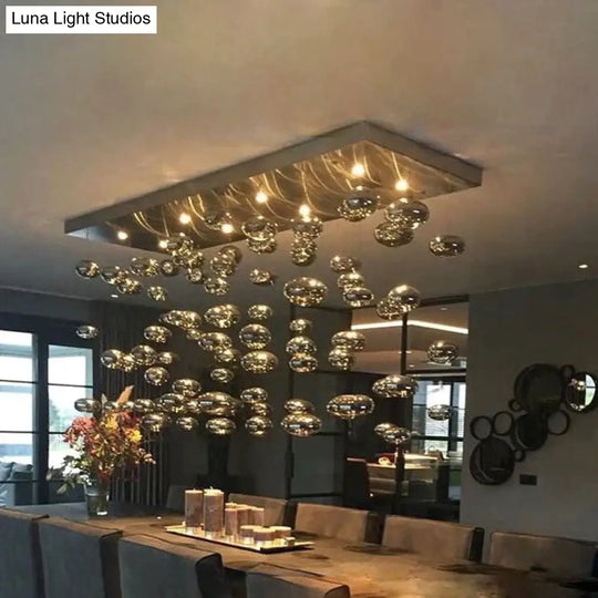 Modern Oval Bubble Ball Led Chandelier Lighting Dining Room Light Fixtures