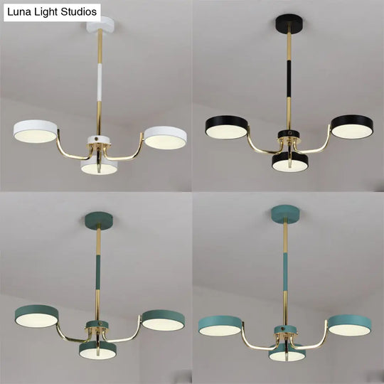 Modern Oval Pendant Lights With 3 Acrylic Bulbs For Dining Room