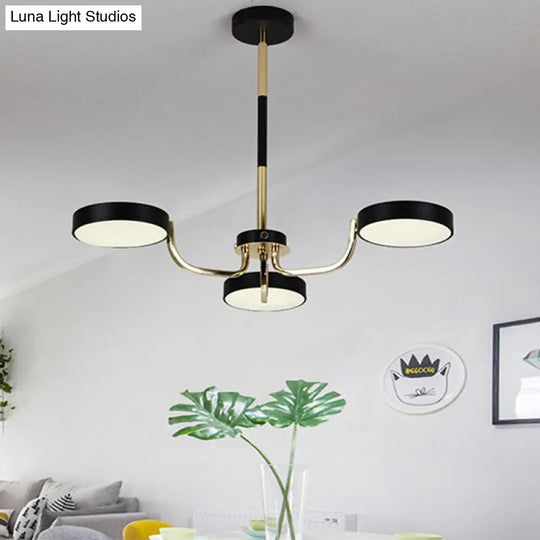 Modern Oval Pendant Lights With 3 Acrylic Bulbs For Dining Room