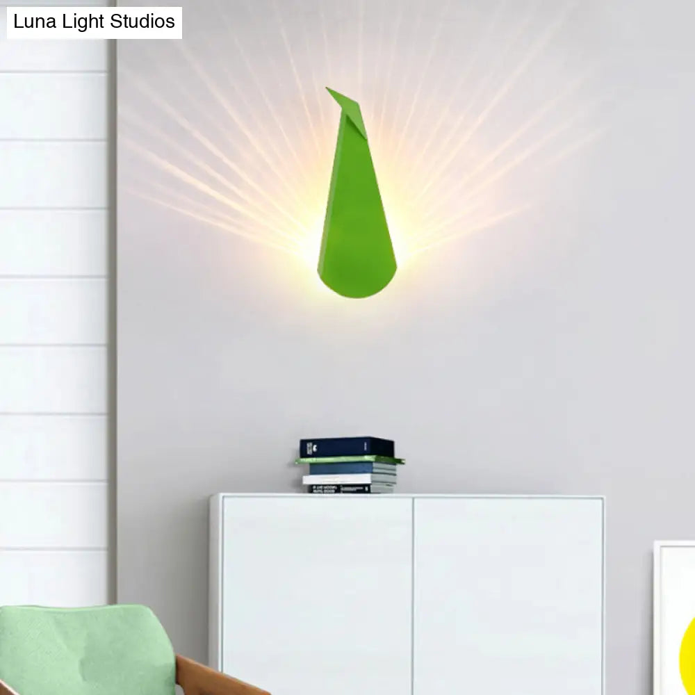 Modern Peacock Led Wall Light For Living Room Or Study