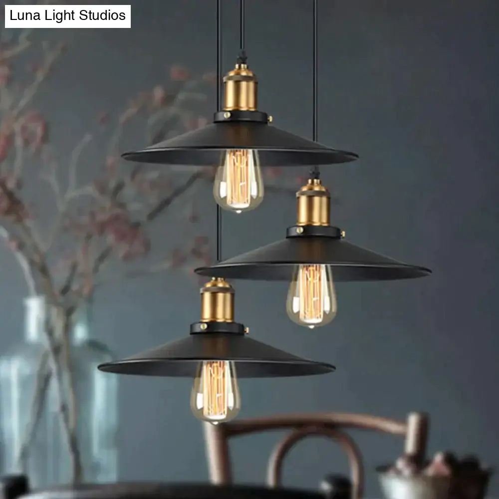 Modern Pendant Light Black Iron Hanging Cage Vintage E27Led Lamp Bulb Industrial Loft Retro Dining