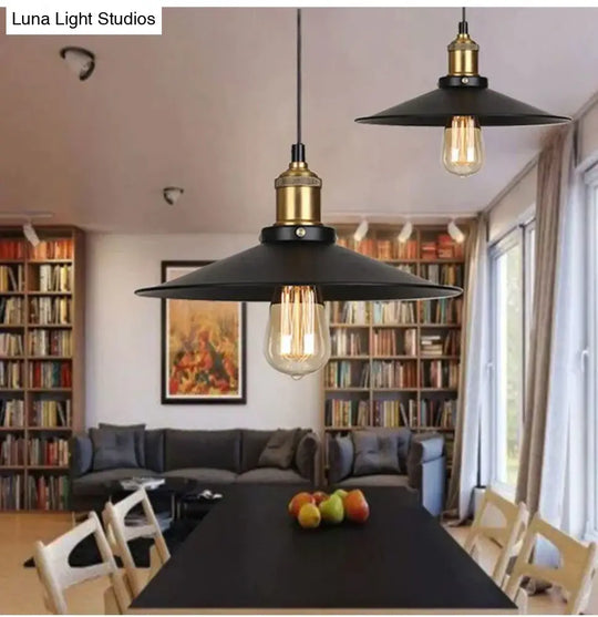 Modern Pendant Light Black Iron Hanging Cage Vintage E27Led Lamp Bulb Industrial Loft Retro Dining