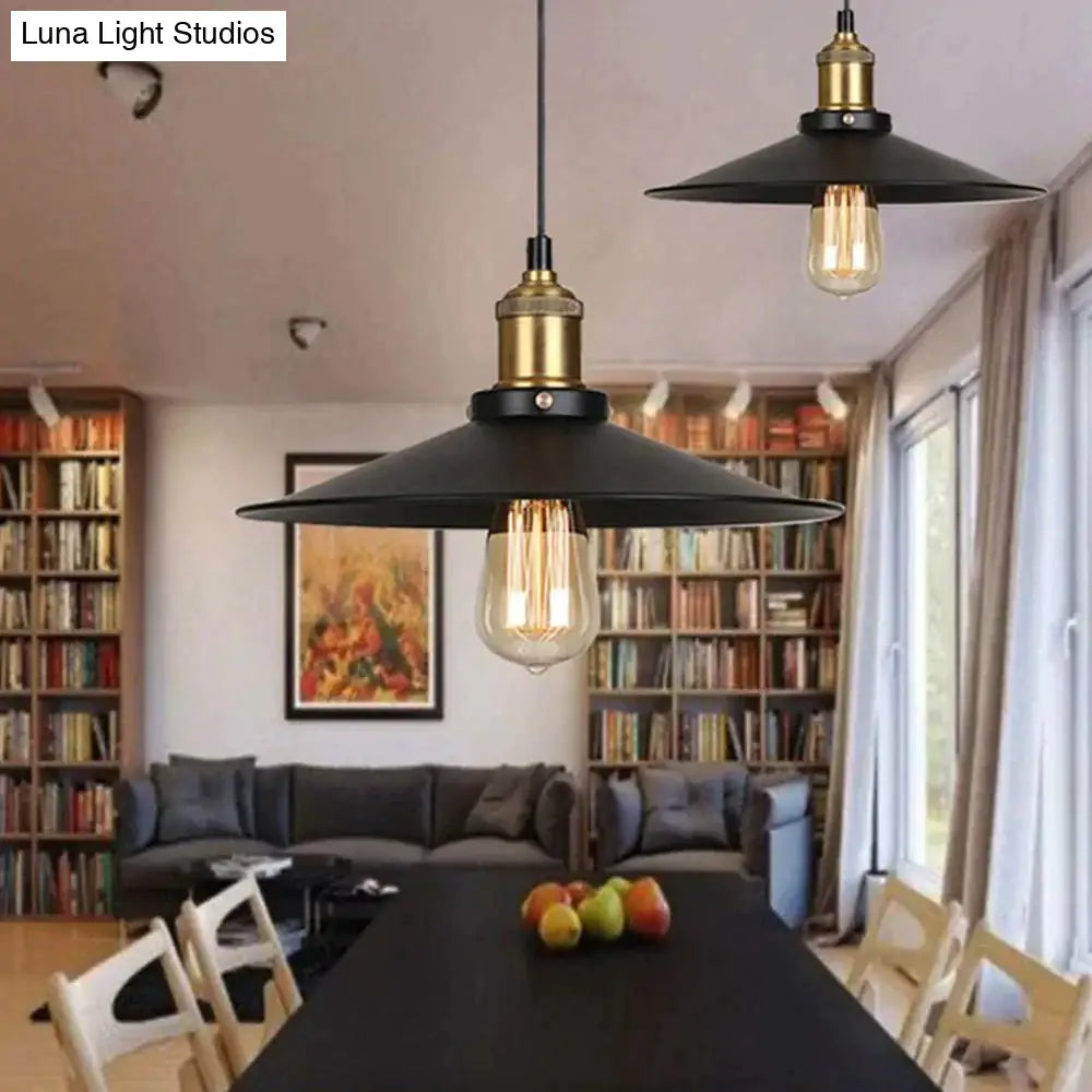 Modern Pendant Light Black Iron Hanging Cage Vintage E27Led Lamp Bulb Industrial Loft Retro Dining