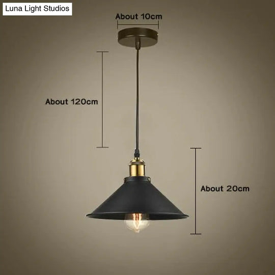 Modern Pendant Light Black Iron Hanging Cage Vintage E27Led Lamp Bulb Industrial Loft Retro Dining