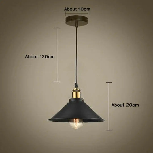 Modern Pendant Light Black Iron Hanging Cage Vintage E27Led Lamp Bulb Industrial Loft Retro Dining