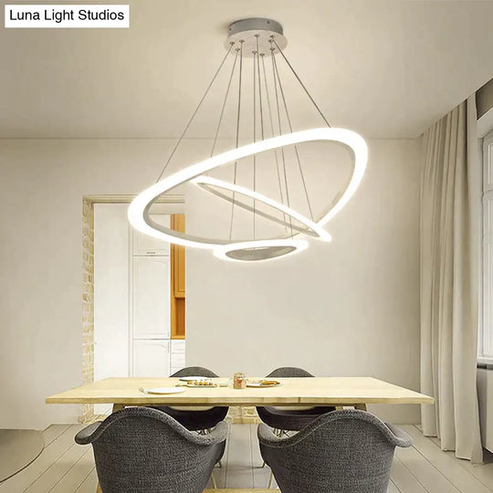 Modern Pendant Lights For Living Dining Room 4/3/2/1 Circle Rings Acrylic Led Lighting