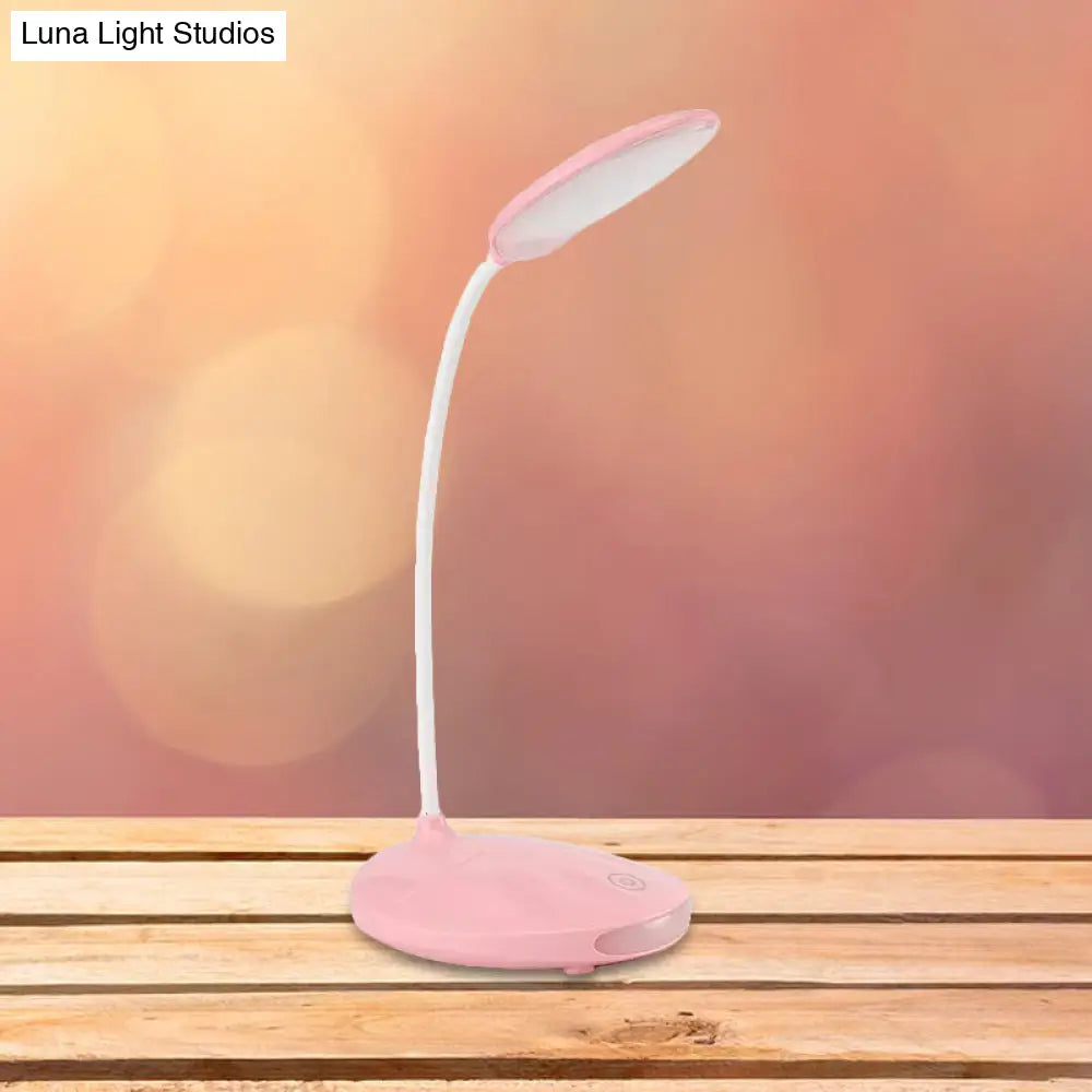 Modern Pink/White Led Folding Desk Lamp With Usb Charging - Perfect For Reading