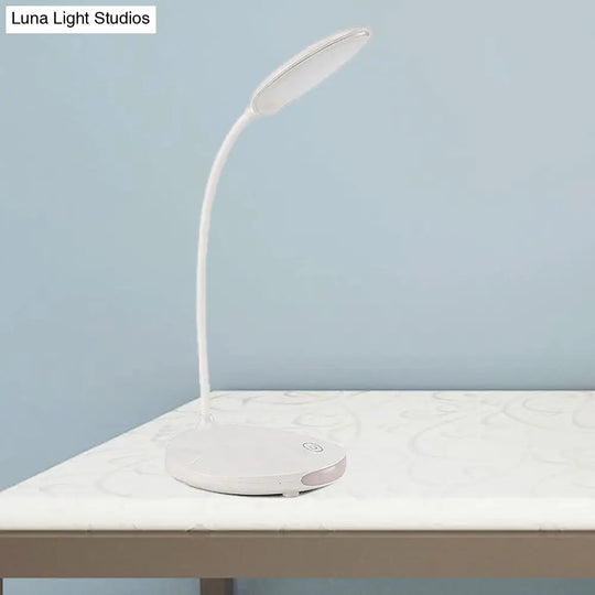 Modern Pink/White Led Folding Desk Lamp With Usb Charging - Perfect For Reading