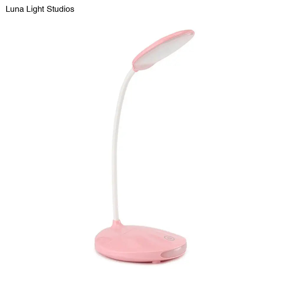 Modern Pink/White Led Folding Desk Lamp With Usb Charging - Perfect For Reading