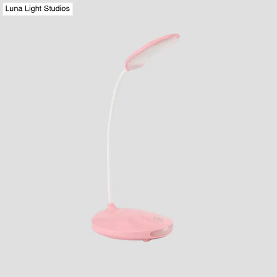 Modern Pink/White Led Folding Desk Lamp With Usb Charging - Perfect For Reading