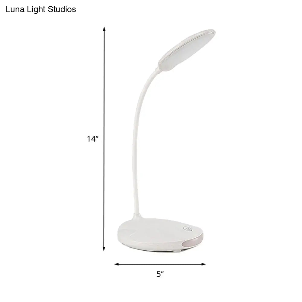 Modern Pink/White Led Folding Desk Lamp With Usb Charging - Perfect For Reading