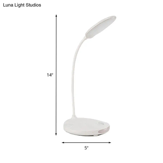 Modern Pink/White Led Folding Desk Lamp With Usb Charging - Perfect For Reading