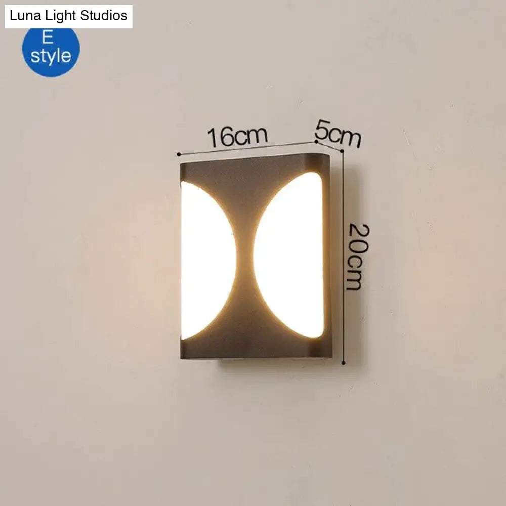 Modern Porch Light Waterproof Ip65 Radar Sensor Wall Lamps For Courtyard Patio Garden Front Door