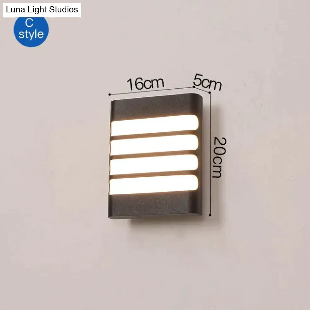 Modern Porch Light Waterproof Ip65 Radar Sensor Wall Lamps For Courtyard Patio Garden Front Door