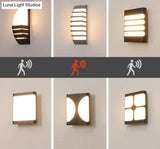 Modern Porch Light Waterproof Ip65 Radar Sensor Wall Lamps For Courtyard Patio Garden Front Door