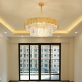 Modern Prism Block Chandelier - Multi-Light Crystal And Metal Lamp In Brass Finish / 31.5’