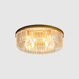Modern Prismatic Crystal Flush Mount Ceiling Light For Living Room 12 / Gold