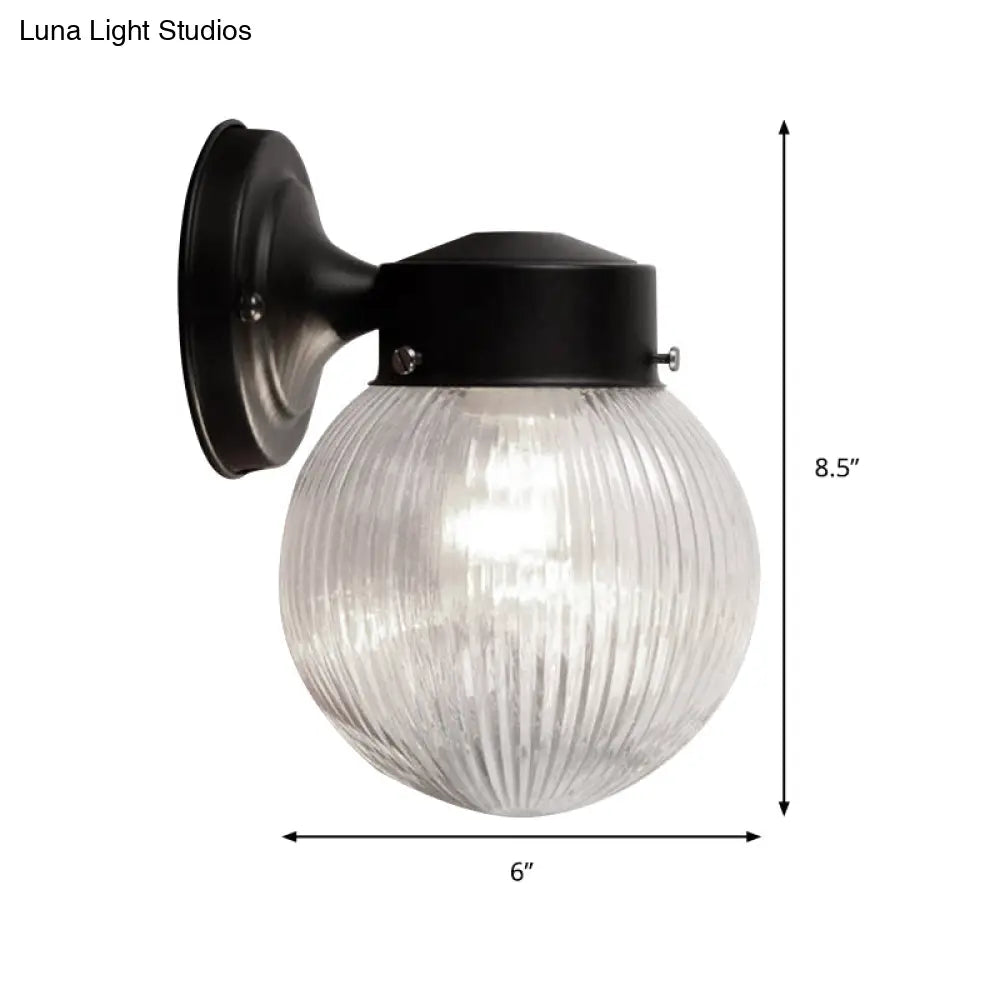 Modern Prismatic Glass Wall Mounted Sconce - 1 Light Black/White Ideal For Hallway