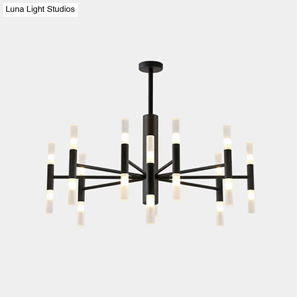 Modern Radial Led Chandelier Light For Living Room Ceiling