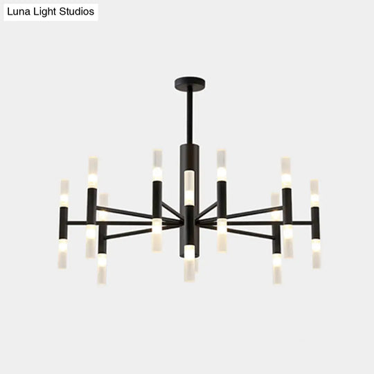 Modern Radial Led Chandelier Light For Living Room Ceiling