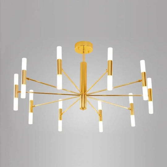 Modern Radial Led Chandelier Light For Living Room Ceiling 20 / Gold