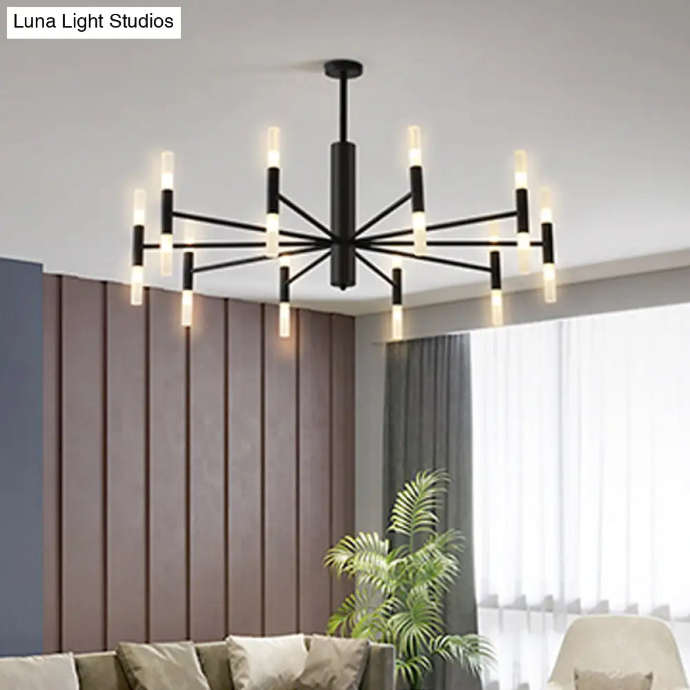 Modern Radial Led Chandelier Light For Living Room Ceiling