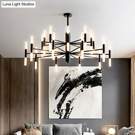 Modern Radial Led Chandelier Light For Living Room Ceiling