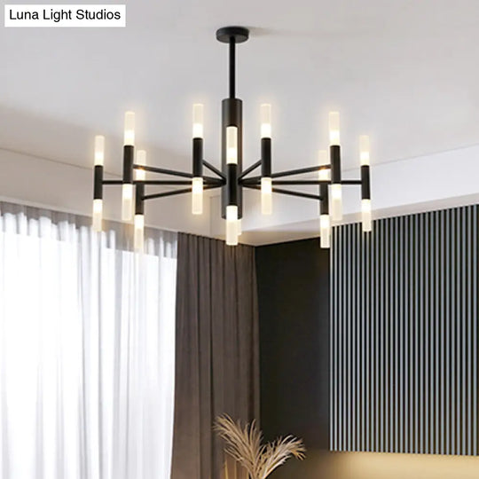 Modern Radial Led Chandelier Light For Living Room Ceiling