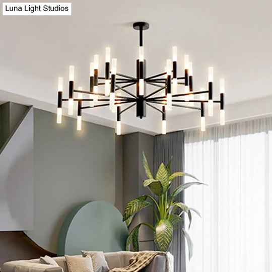 Modern Radial Led Chandelier Light For Living Room Ceiling