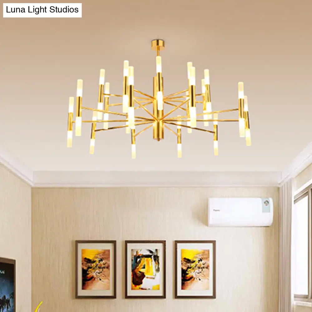 Modern Radial Led Chandelier Light For Living Room Ceiling