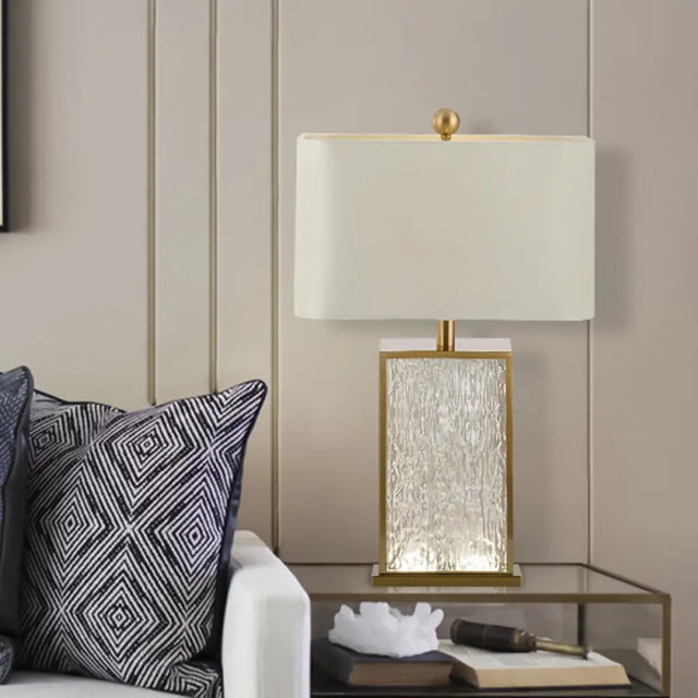 Modern Rectangle Fabric Task Light - Bright White Reading Book Lamp ...