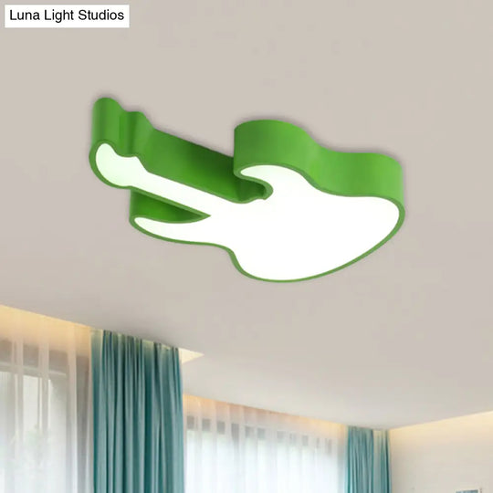 Modern Red/Yellow/Green Led Guitar Ceiling Light For Living Room