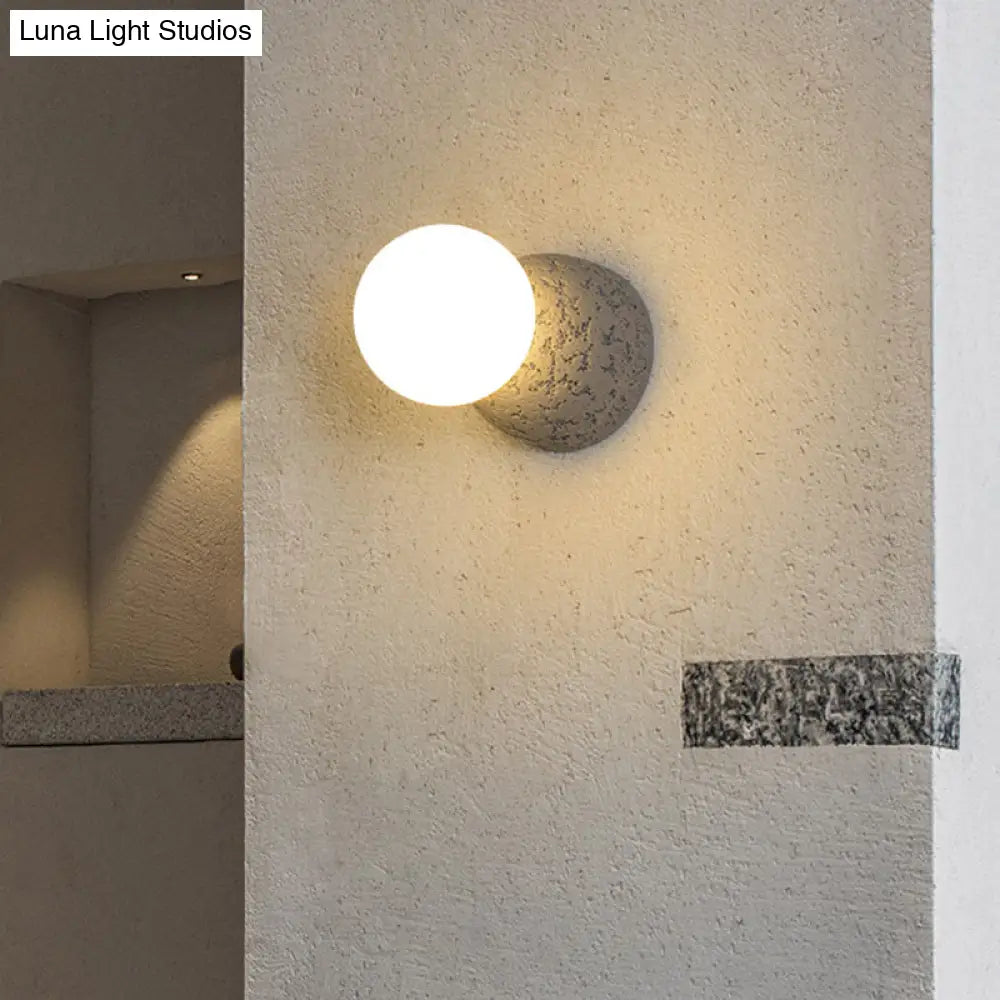 Modern Resin-Cement Bell Wall Sconce - Single-Bulb Lighting Fixture