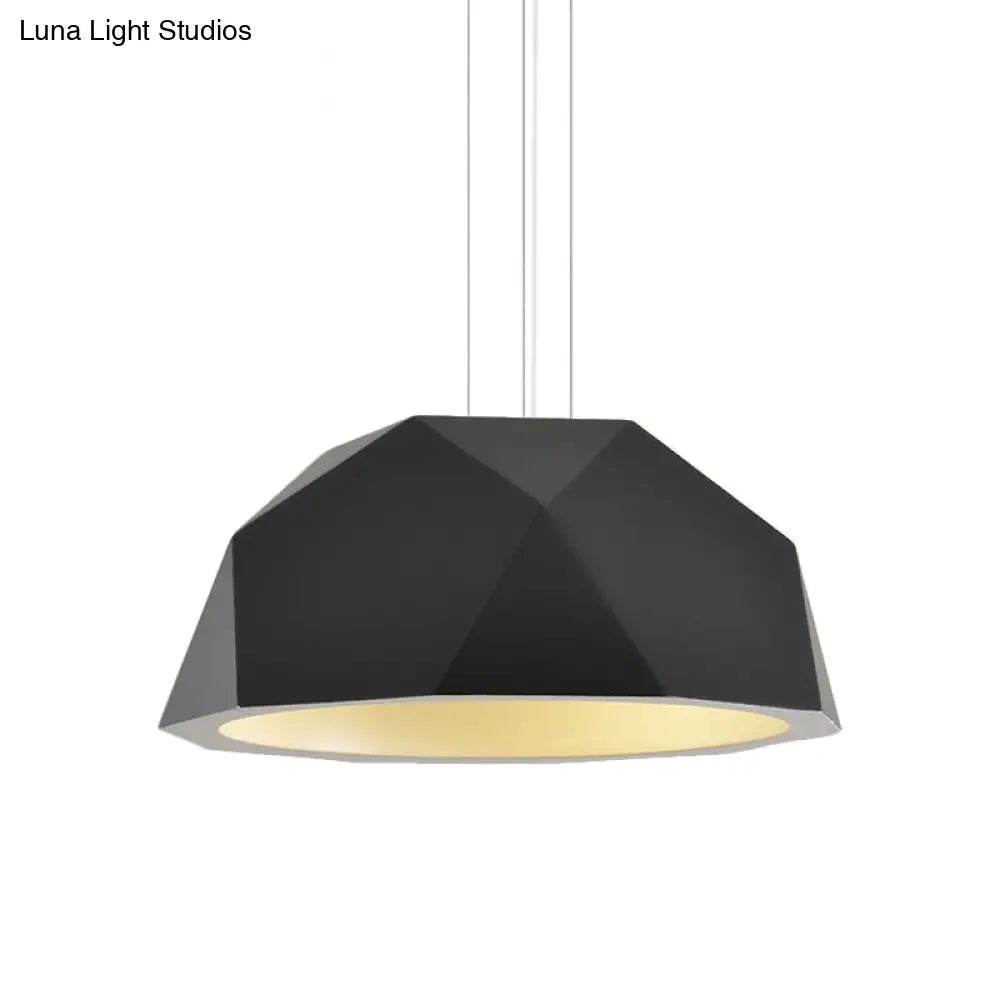 Modern Resin Hanging Pendant Light In Black/Grey For Guest Room