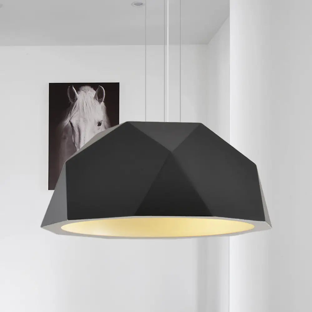 Modern Resin Hanging Pendant Light In Black/Grey For Guest Room Black