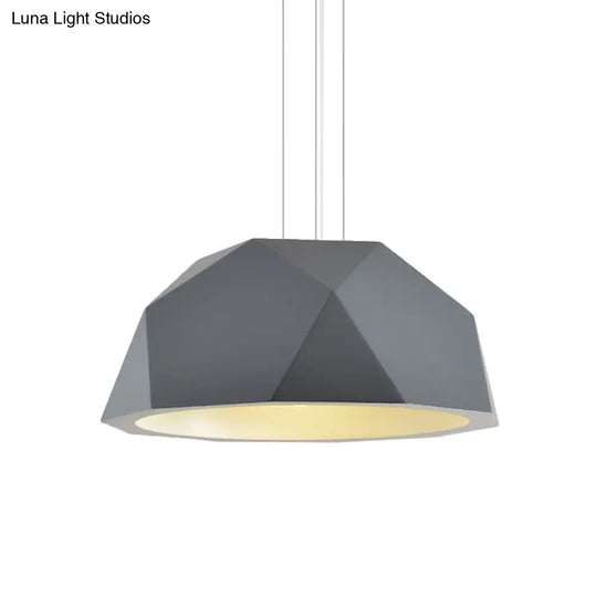 Modern Resin Hanging Pendant Light In Black/Grey For Guest Room