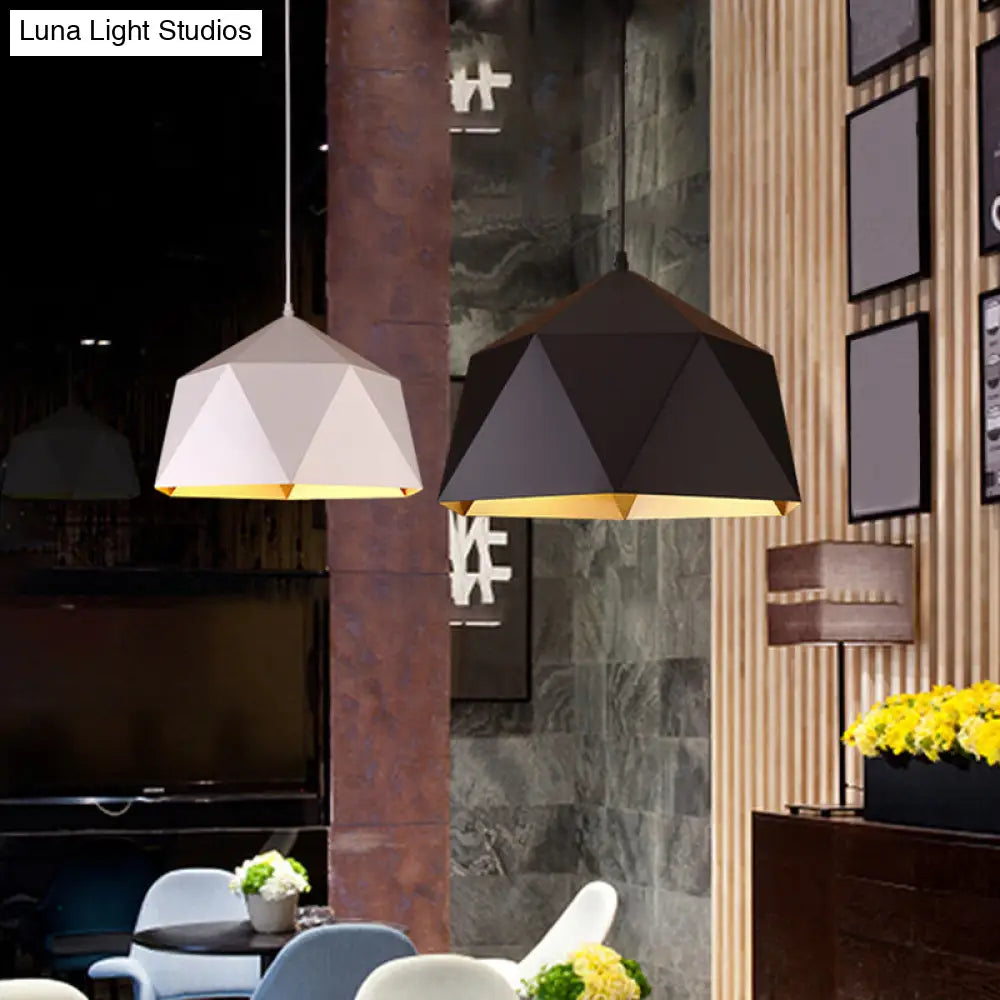 Modern Rhombus Metal Suspension Lamp - Loft Style Pendant Light Fixture For Living Room