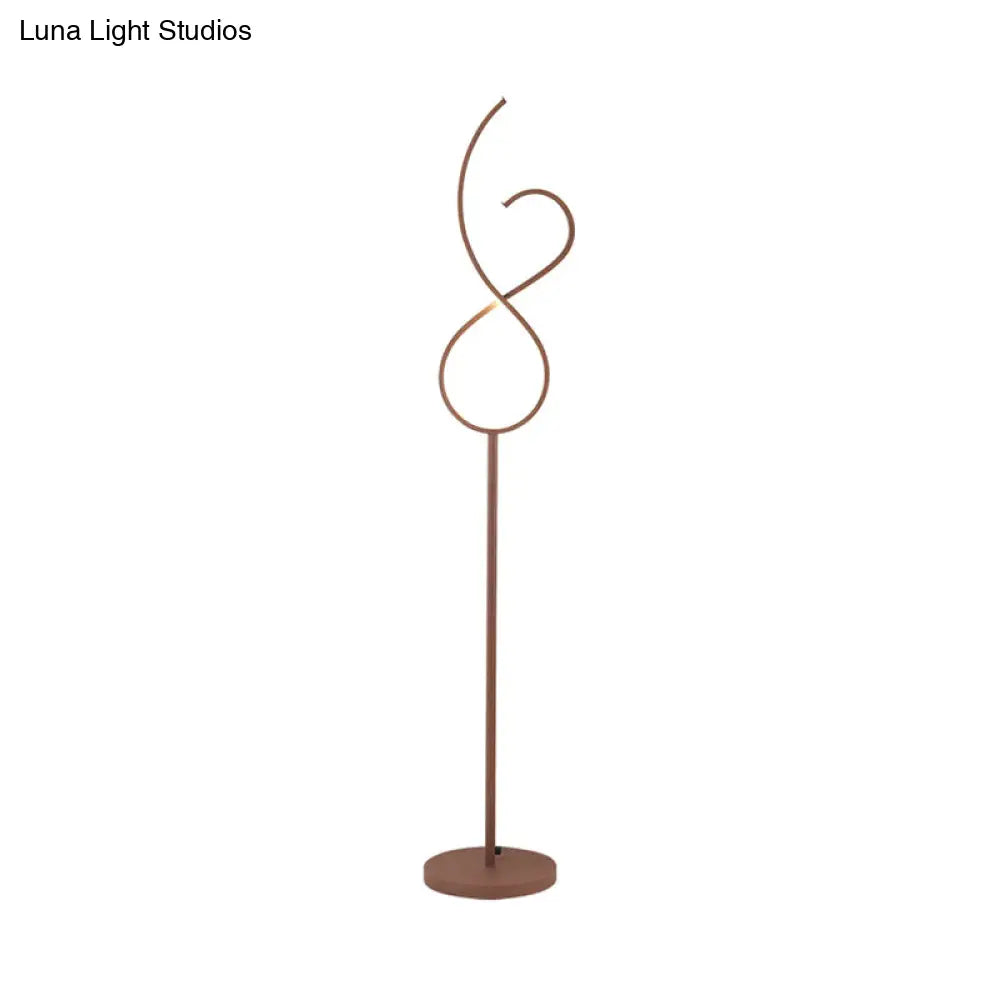 Modern Ringent Crossing Metal Led Standing Lamp: Warm/White Coffee Floor Lighting