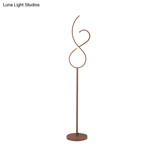 Modern Ringent Crossing Metal Led Standing Lamp: Warm/White Coffee Floor Lighting