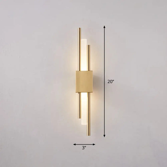 Modern Rod Wall with LED Acrylic Sconce for Stairways. - Luna ...