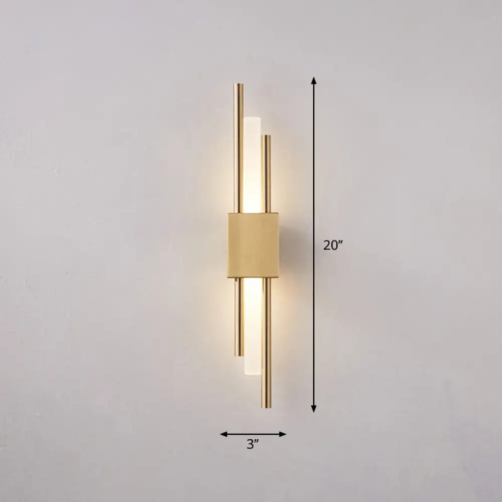 Modern Rod Wall Light With Led Acrylic Sconce For Stairways. 2 / Gold