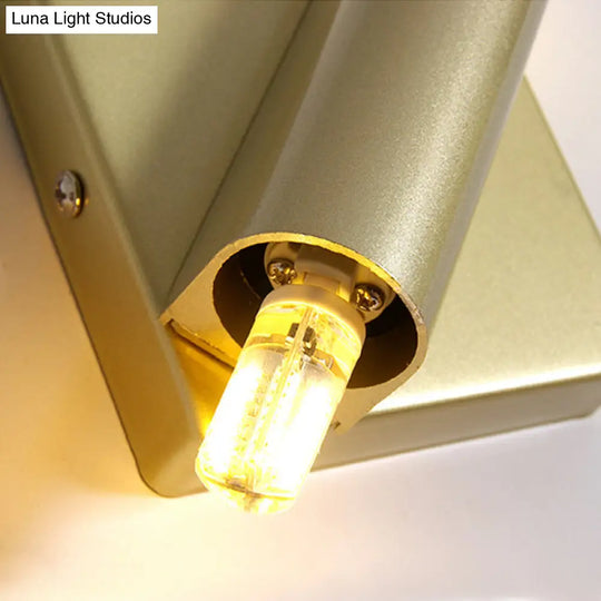 Modern Rotatable Gold Wall Sconce Lighting With 2/4 Metal Heads