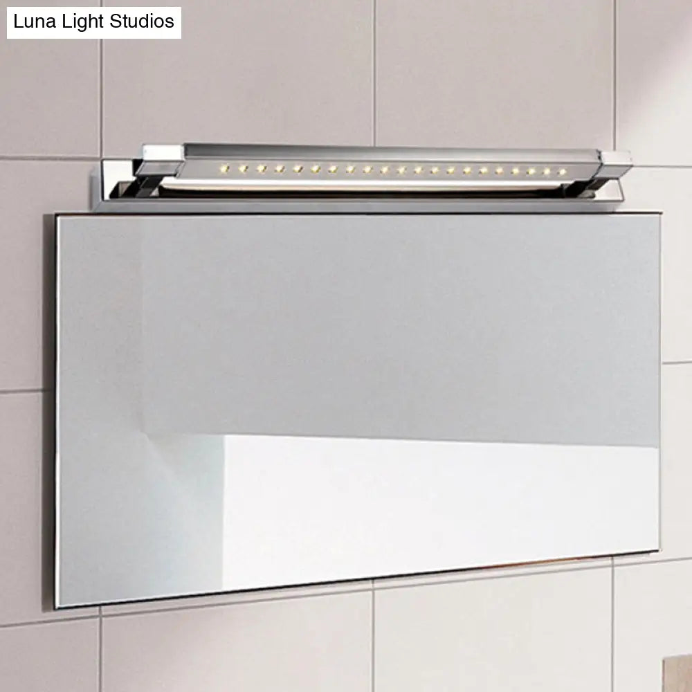 Modern Rotatable Stainless Steel Led Vanity Sconce Light - 18.5/24 Chrome Warm/White Lighting