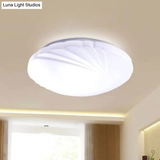 Modern Round Flush Ceiling Light With Acrylic Design - Led Mount Fixture