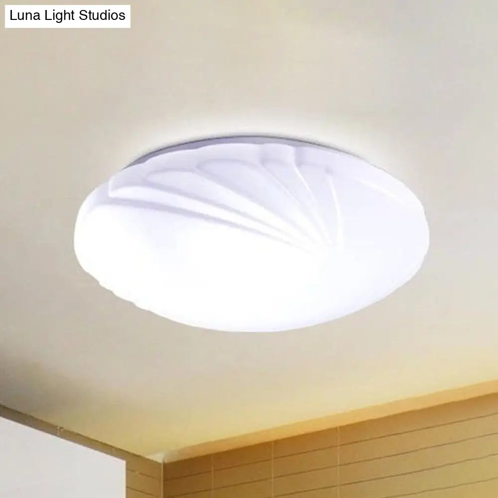 Modern Round Flush Ceiling Light With Acrylic Design - Led Mount Fixture